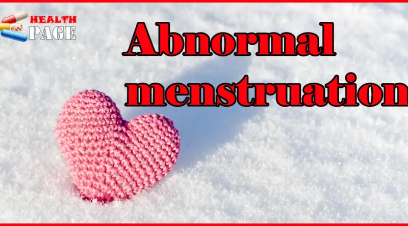 abnormal menstruation