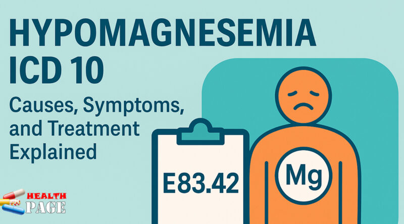 Hypomagnesemia icd 10