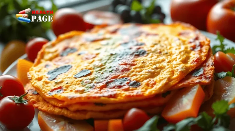 Rainbow omelette