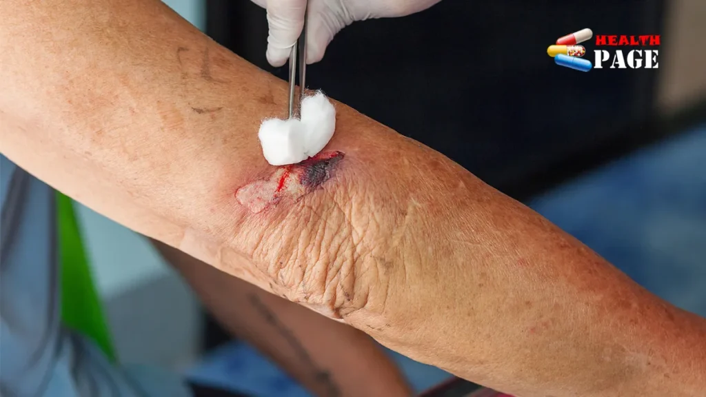 How to clean stitches pus