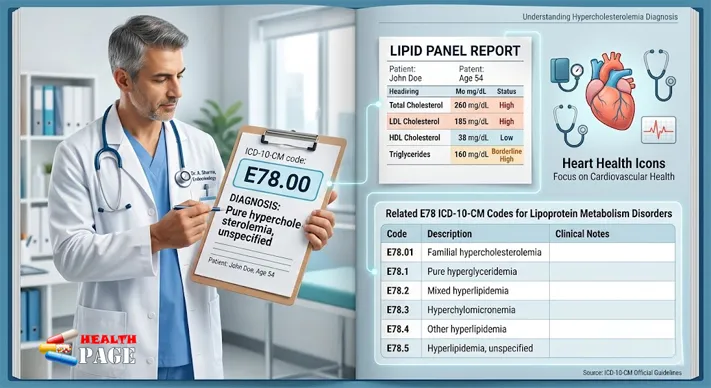 icd 10 code for high cholesterol