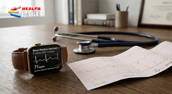 Apple Watch ECG result compared with clinical ECG on doctor desk