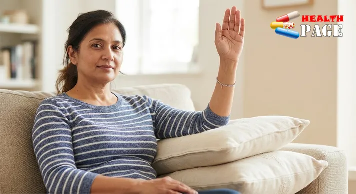 Hand elevated on pillows to help reduce wrist swelling before removing a tight bracelet